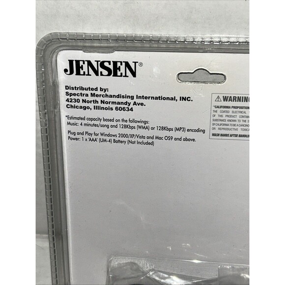 Jensen 2GB Digital Audio Player SMP-2GBL USB 2.0 - Picture 3 of 5